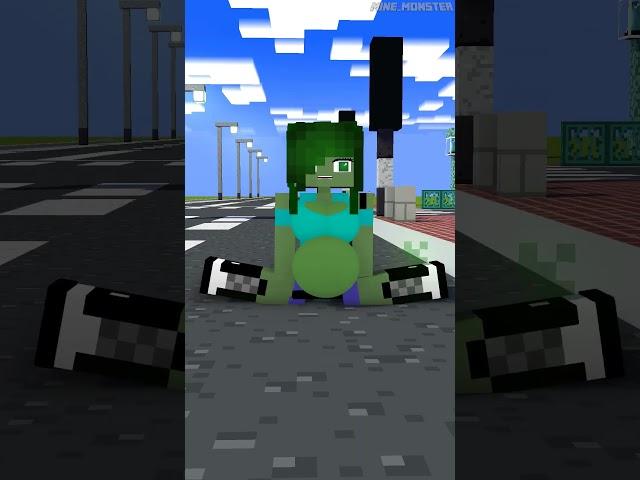 HELP Herobrine Farting Zombie Girl (Bones - Imagine Dragons) #herobrine #bones #minecraft #shorts