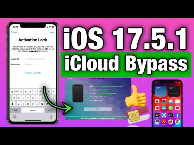 iCloud Bypass iOS 17.5.1 with Sim Working | iCloud Bypass iPhone 12 With full Network |