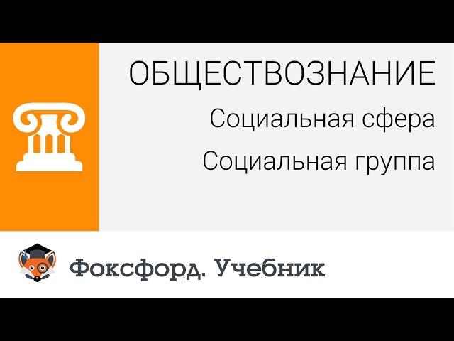 Обществознание. Социальная сфера: Социальная группа. Центр онлайн-обучения «Фоксфорд»