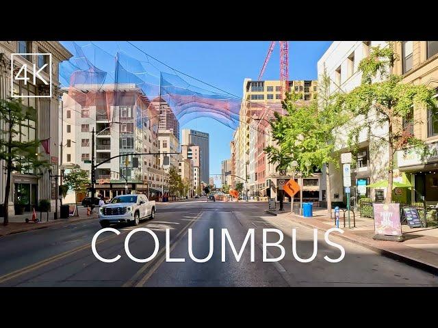 Columbus Ohio City Driving Tour 4k - Downtown Buckeye / Arch City Drive