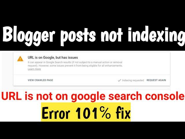 Url is on Google but has issues Error Solved