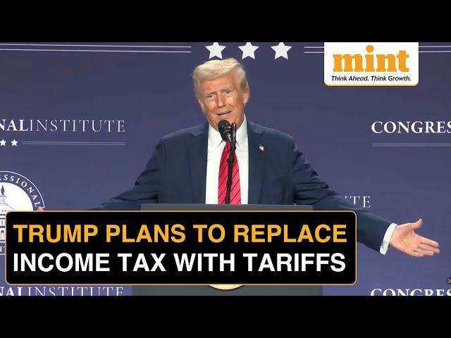 How Donald Trump Wants To END Income Tax For Americans, Replace With Tariffs | GoP Speech In 8 Mins