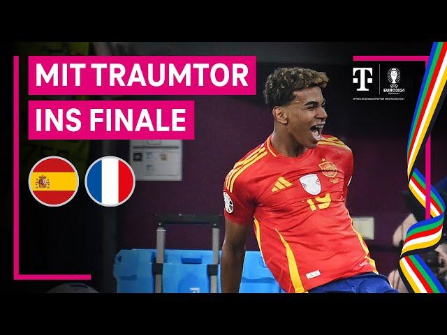 Spanien - Frankreich, Highlights mit Live-Kommentar | UEFA EURO 2024, Halbfinale | MAGENTA TV