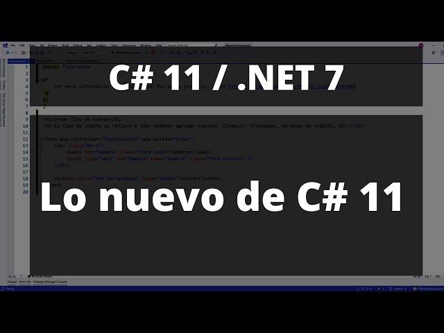 Lo Nuevo de C# 11 Con Ejemplos