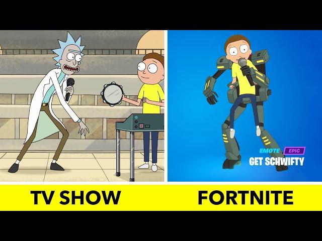 Comparing FORTNITE Get Schwifty Dance vs RICK AND MORTY Get Schwifty Dance