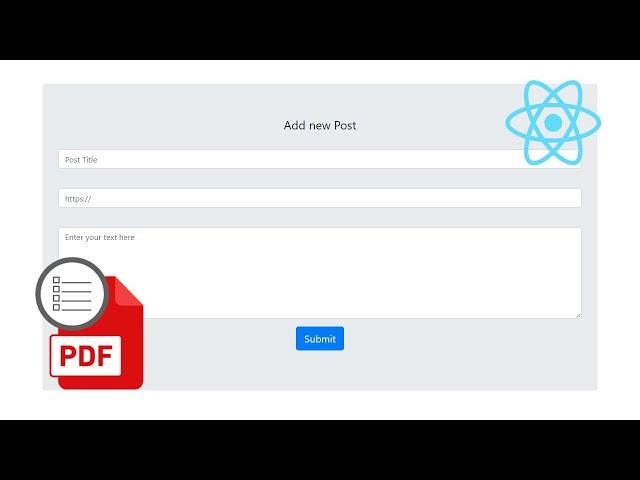 How to create a PDF file using React.js