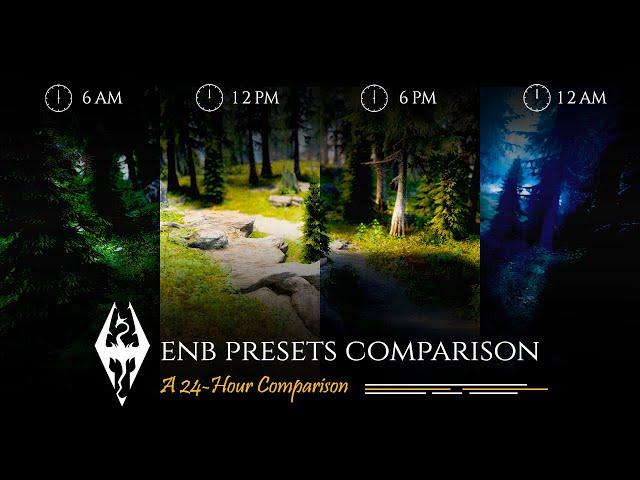 Skyrim ENB Mods Mega Comparison | 24-Hour Visual Overhaul Across Multiple Locations!