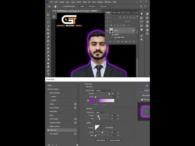 How to create body glow effect in photoshop | Photoshop Shorts