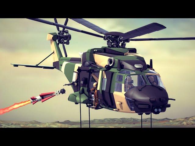 Helicopter Shootdowns, Military Combat & Midair Collisions | Big Mathis Besiege #2