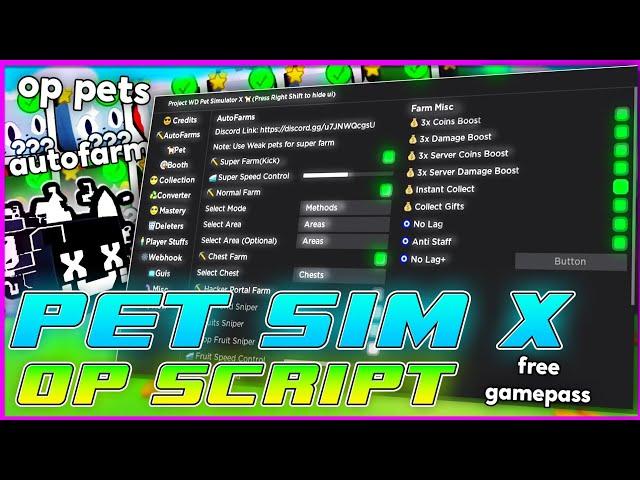 [NEW] OP Pet Simulator X Script / Hack | OP Auto Farm + Fruits + Auto Hatch + MORE | 2023 [WORKING]