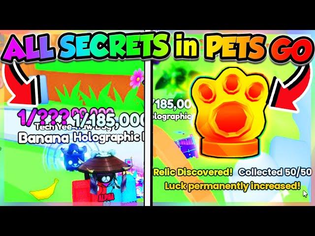 *ALL 50x RELICS* & MORE SECRETS in PETS GO!! (Roblox)