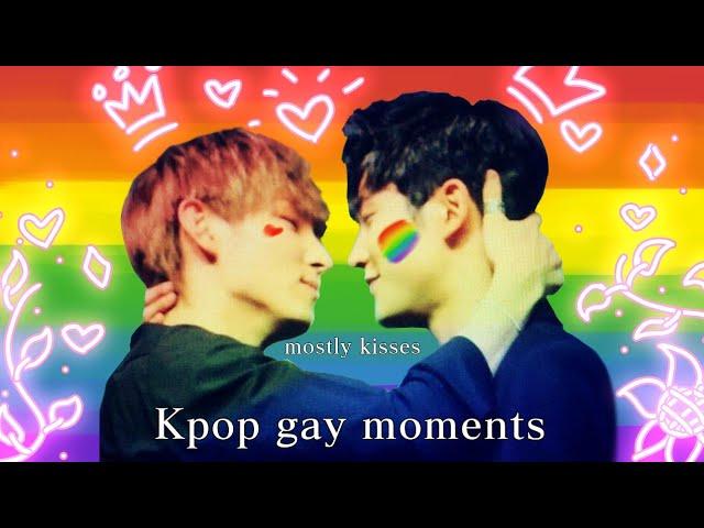 Kpop idols being gay (mostly giving kisses) - boy groups edition