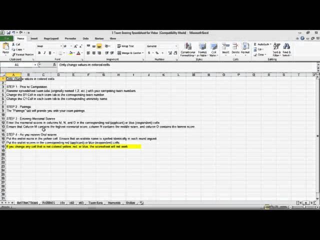 National Administrator Scoring Spreadsheet Tutorial