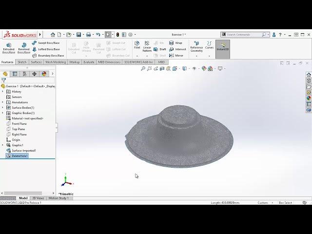 New Mesh BREP Features for Reverse Engineering in SOLIDWORKS 2020