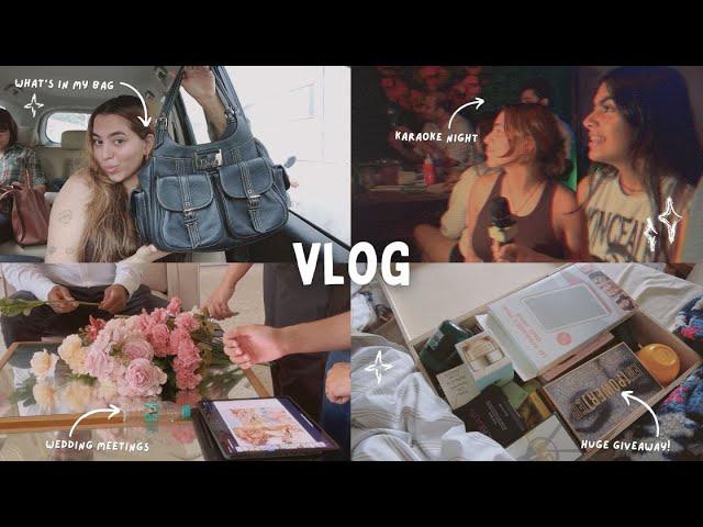 karaoke night, wedding meetings + HUGE GIVEAWAY! | vlog