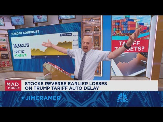 Jim Cramer talks how tariff flip-flop is impacting auto stocks