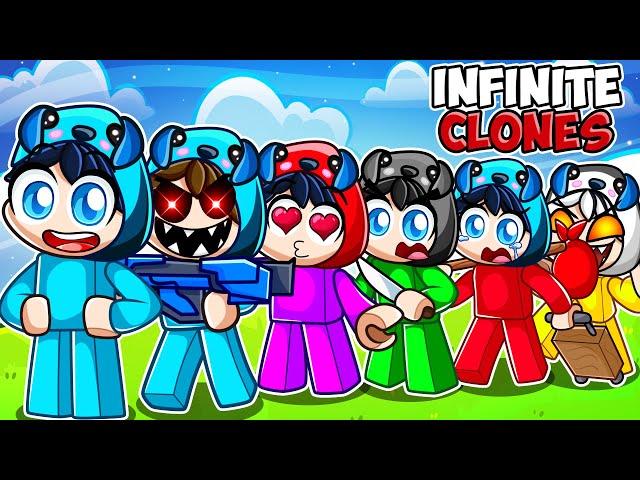 Roblox INFINITE CLONES With MY CRAZY FAN GIRLS...