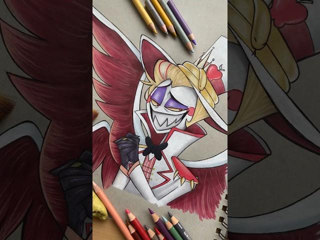 Draw Lucifer Vs. Alastor  #shorts #creativeart #hazbinhotel