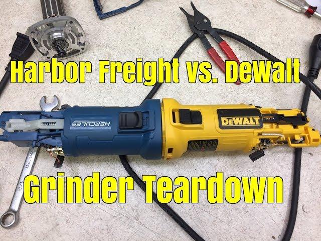 Teardown part 1: Harbor Freight Hercules and DeWalt angle grinder comparison review