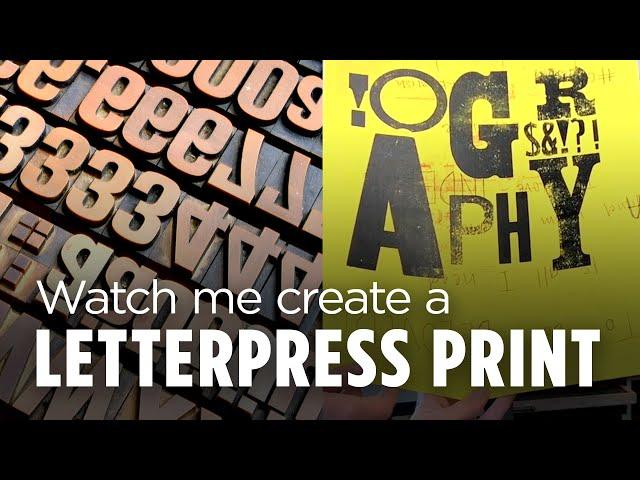 Watch the Letterpress Printing Process Step by Step - Graphic design tutorial