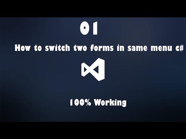 How to switch between multiple forms in c# windows form application