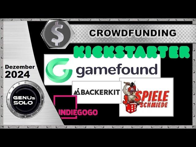 Crowdfunding Brettspiele Dezember 2024 -  Ausblick für Solo und kooperative Brettspiele