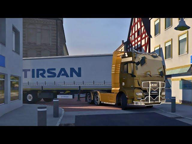 German Narrow Road Mastery: MAN Truck Delivery in ETS2 | Realistic POV Gameplay by Logitech G29