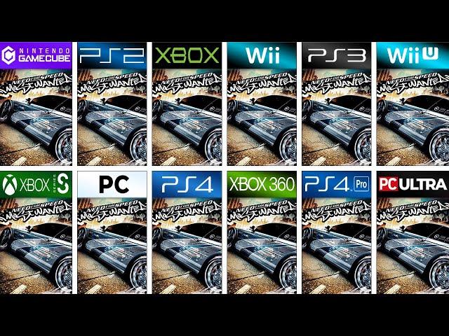 Comparing NFS Most Wanted in All Consoles (Side by Side) 4K