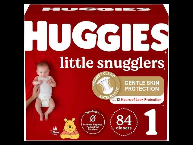 Huggies Little Snugglers Baby Diapers, Size 1 (8-14 lbs), 84 Ct, Newborn Diapers