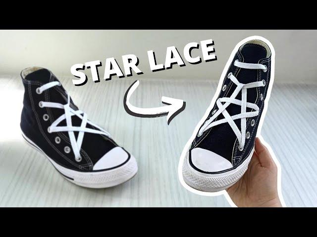 Star Lacing Shoes Tutorial - How To Star Lace Converse (EASY)