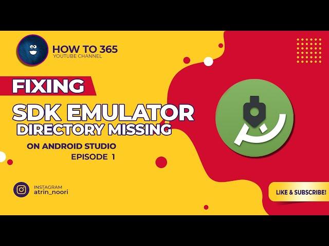 SDK Emulator Directory Missing Fix | Android Studio