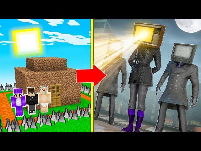 ТВ ВУМЕН НАПАЛА НА ЗАЩИЩЕННЫЙ ДОМ НУБА ПРО И ДЕВУШКИ МАЙНКРАФТ! TV WOMAN MINECRAFT