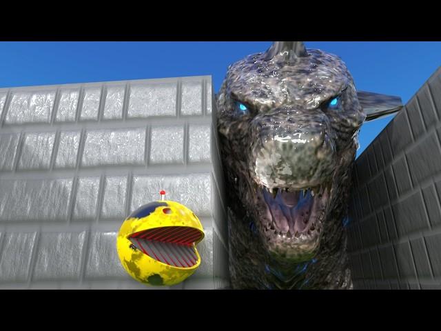 Robot Pacman Vs Godzilla