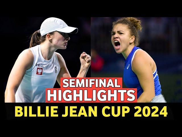 Iga Swiatek vs Jasmine Paolini Highlights Bjk Semifinal Tennis 2024 - Billie Jean King Cup 2024