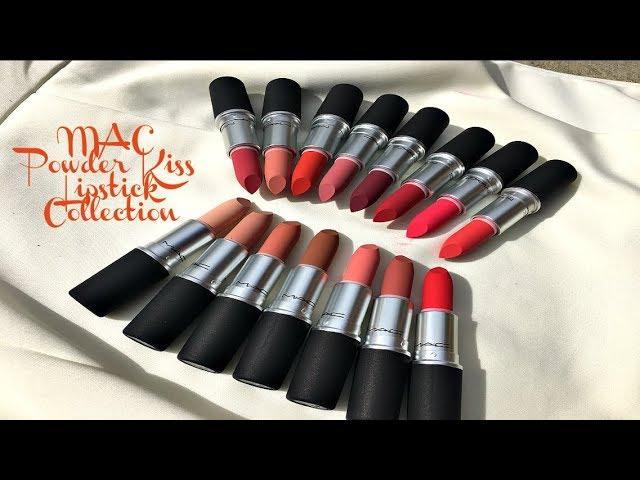 MAC Powder Kiss Lipstick Collection + Swatches! *ALL 16 SHADES!*