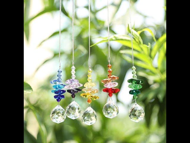 Chakra Suncatcher Rainbow Maker 20mm Chandelier Crystal Prism Ball Octagon Bead Rainbow Color Set