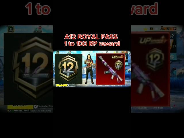 A12 ROYAL PASS 1 to 100 RP reward pubg mobile