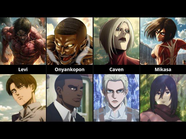 Every Attack on Titan Character as a TITAN