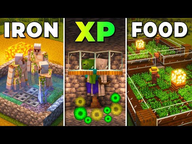 3 MUST HAVE Starter Farms For Minecraft 1.21!