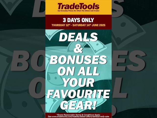  Makita Dollars EOFY Sale is ON NOW at TradeTools!  3 DAYS ONLY! Ends 14th June 2025‍️‍️