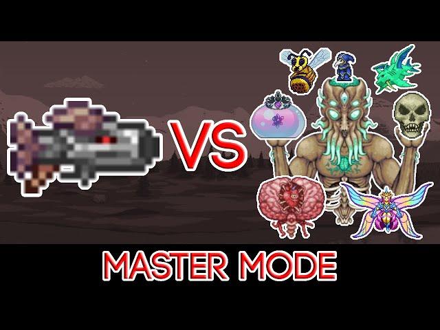 Terraria 1.4.2 - Piranha Gun vs ALL Bosses (Master Mode)