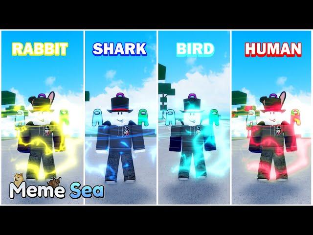 AKU MENCOBA MENGUNAKAN SEMUA RACE YANG ADA DI MEME SEA ! #roblox #game #memesea