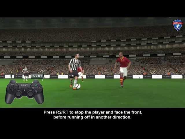 PES Dribbling - Using the R2/RT button