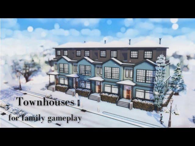 Townhouses  - The Sims 4  Stop Motion - No CC - Таунхаусы - Симс 4