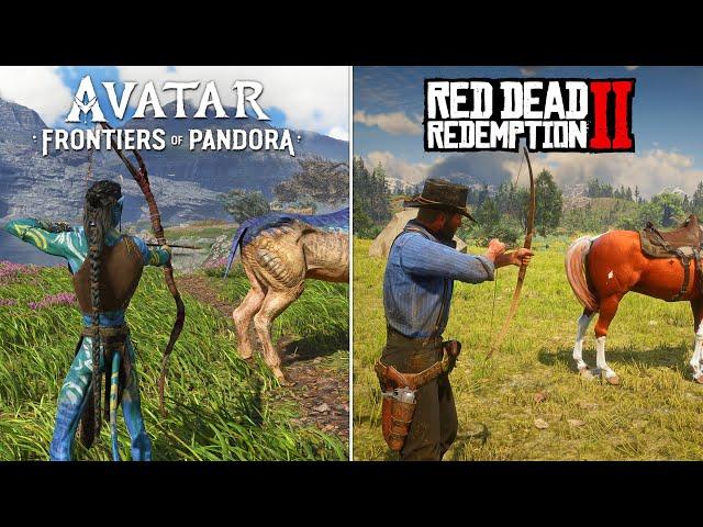 Avatar Frontiers of Pandora vs Red Dead Redemption 2 - Physics and Details Comparison