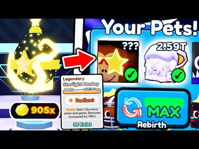 I HATCHED GODLY STARLIGHT MONKEY PET and Got MAX PET LEVEL in Roblox Click Simulator..