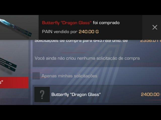 I Bougth a Butterfly dragon glass for 240 