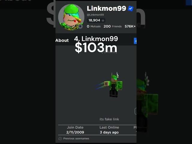 Top 5 Richest Roblox Players!