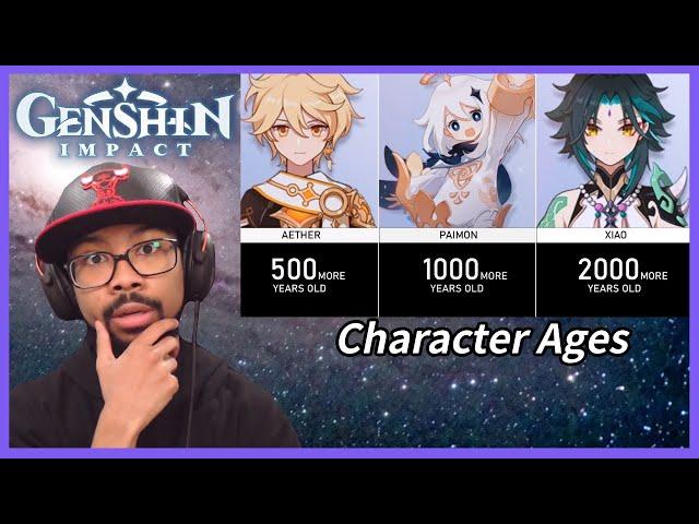 Genshin Impact All Characters - Age Comparison / Oldest Characters REACTION!