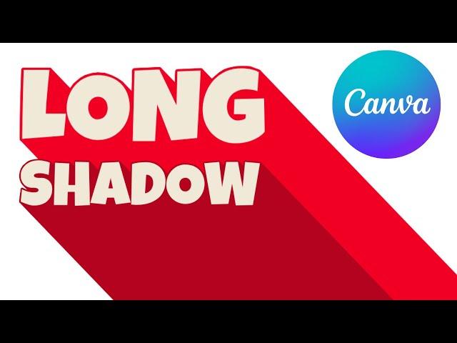 Long Shadow Text Effect - Canva Tutorial